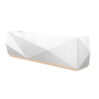 Large White Lacquer Reception Desk, 160–600cm, Modern Front Desk with Optional Storage Cabinet | ArvionFurn