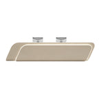 Large Reception Desk with LED Ambient Lighting, Lacquer & Stainless Steel Finish, 100–500cm | ArvionFurn