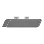 Large Reception Desk with LED Ambient Lighting, Lacquer & Stainless Steel Finish, 100–500cm | ArvionFurn