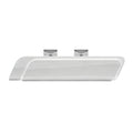 Large Reception Desk with LED Ambient Lighting, Lacquer & Stainless Steel Finish, 100–500cm | ArvionFurn