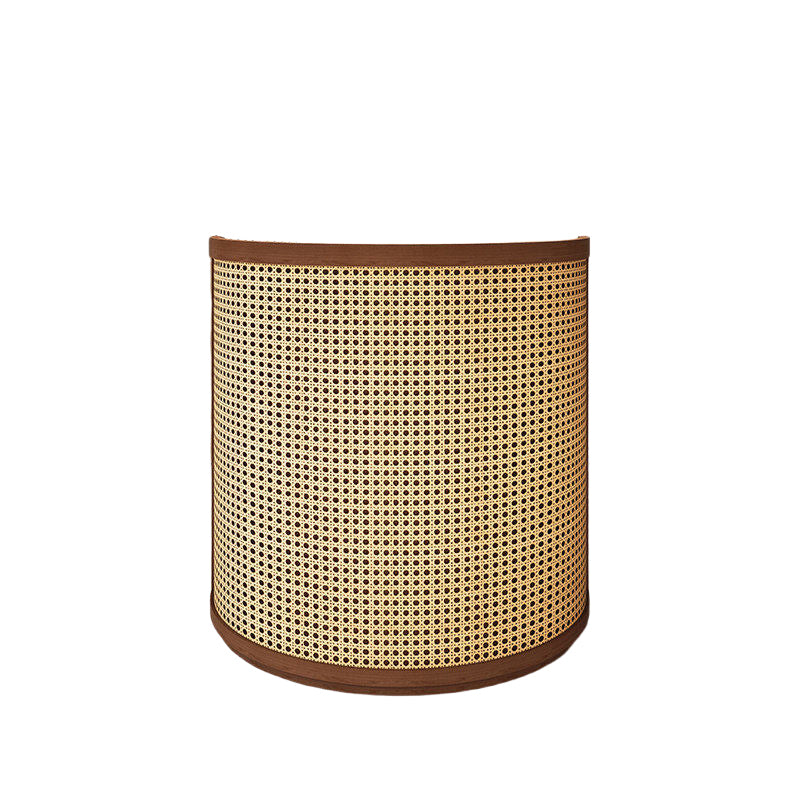 Rattan Curved Reception Desk with Lock Storage 100–260cm