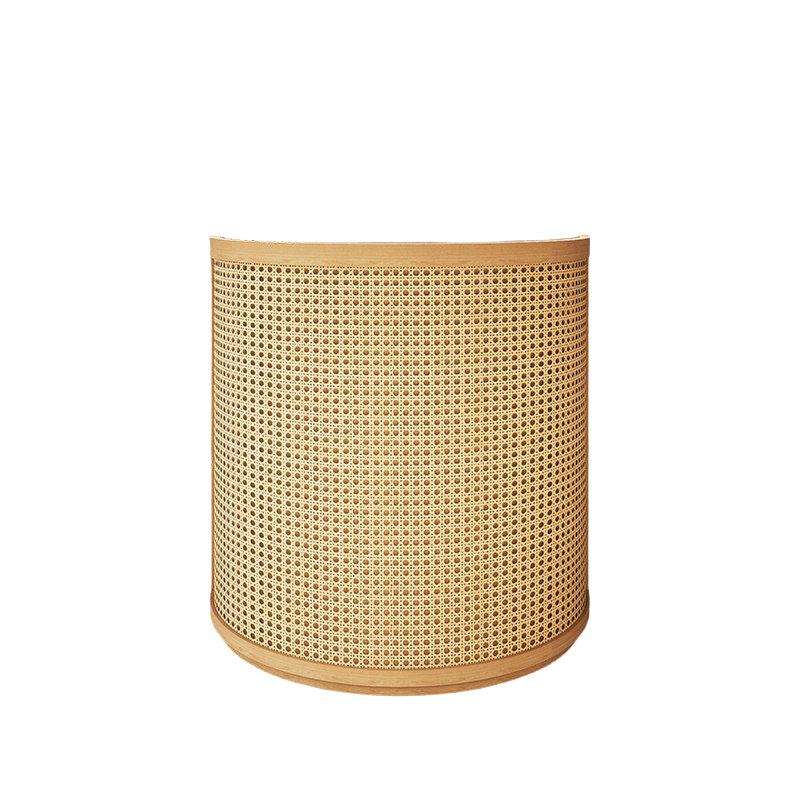Rattan Curved Reception Desk with Lock Storage 100–260cm