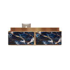 Marble-Look Stainless Steel Reception Desk with Drawers & Storage, 120–500cm | ArvionFurn