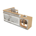 ArvionFurn L-Shaped Reception Counter with LED Lighting & Large Storage, 120–400cm