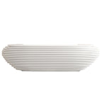 ArvionFurn Large White Lacquer Reception Desk with Multifunctional Storage for Hotels & Offices