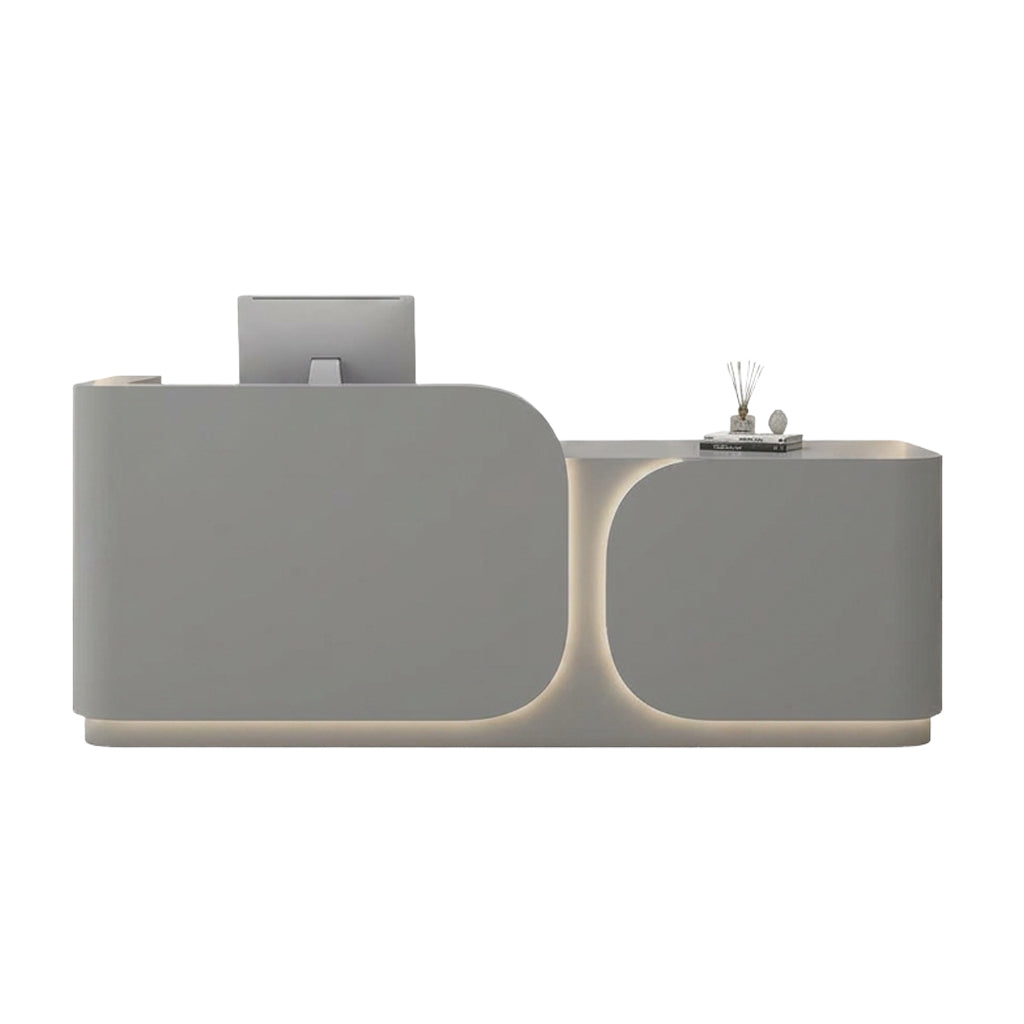 Modern Reception Desk for Salon Retail 100–400cm Custom Colors