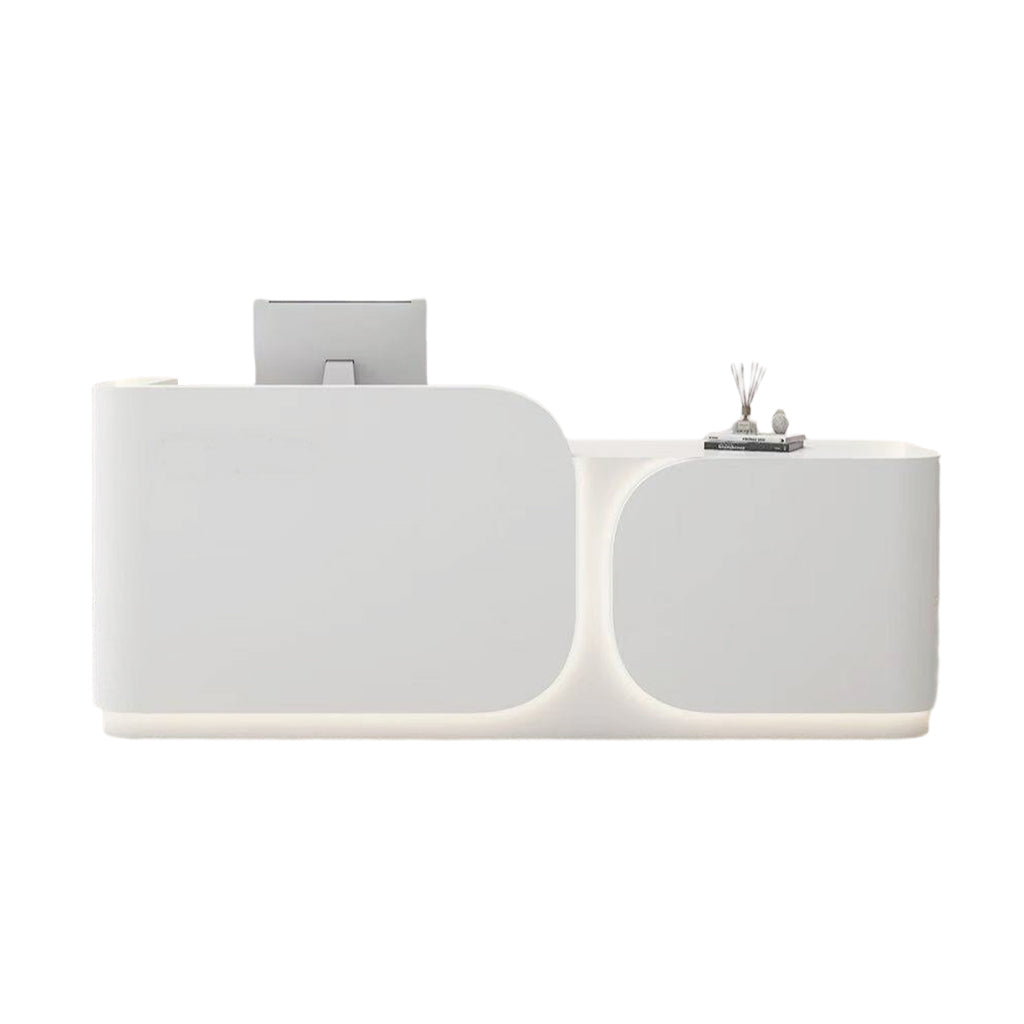Modern Reception Desk for Salon Retail 100–400cm Custom Colors