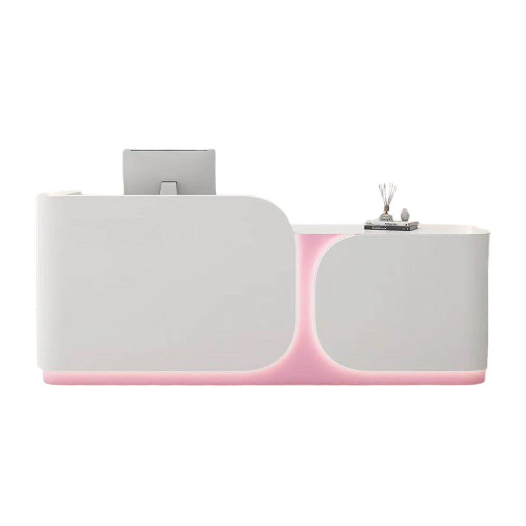 Modern Reception Desk for Salon Retail 100–400cm Custom Colors