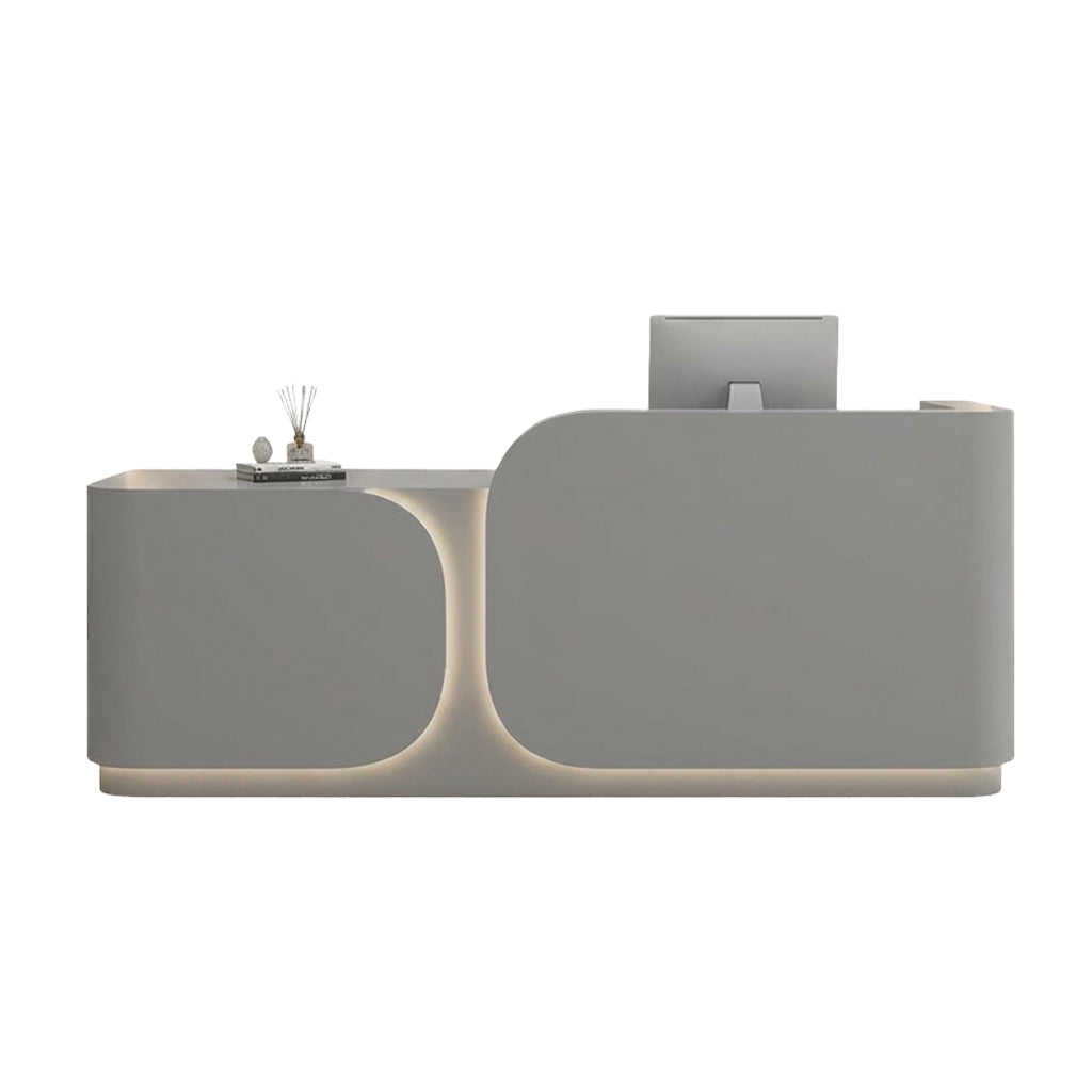 Modern Reception Desk for Salon Retail 100–400cm Custom Colors