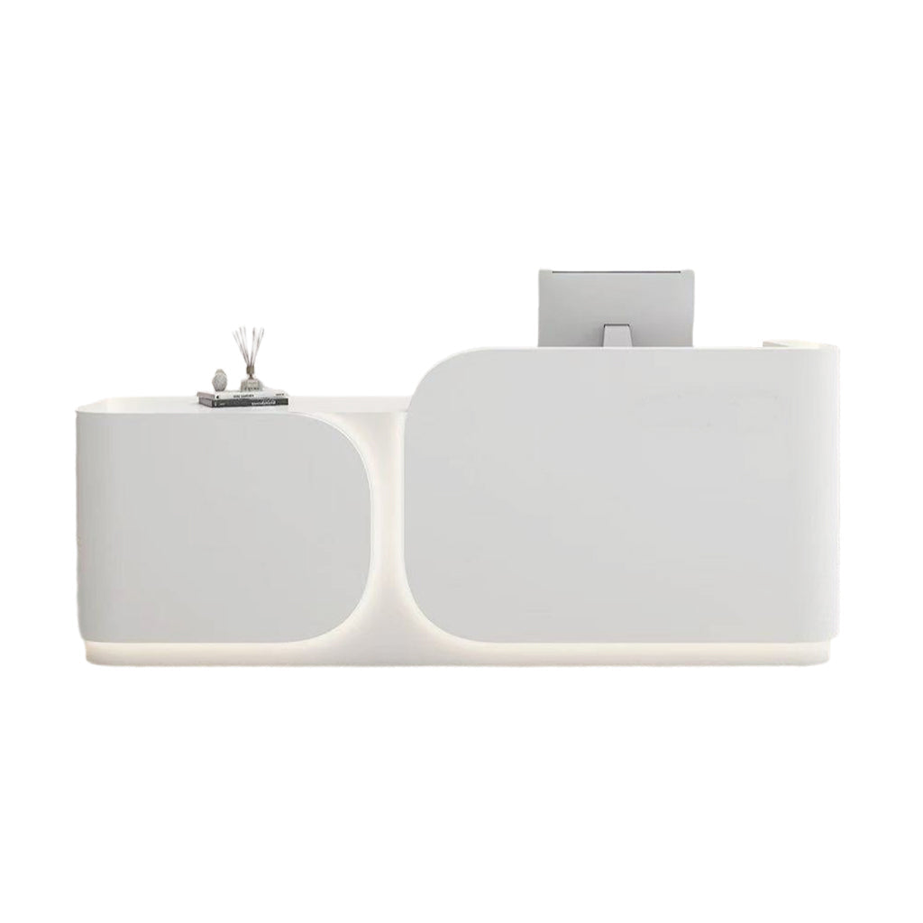 Modern Reception Desk for Salon Retail 100–400cm Custom Colors