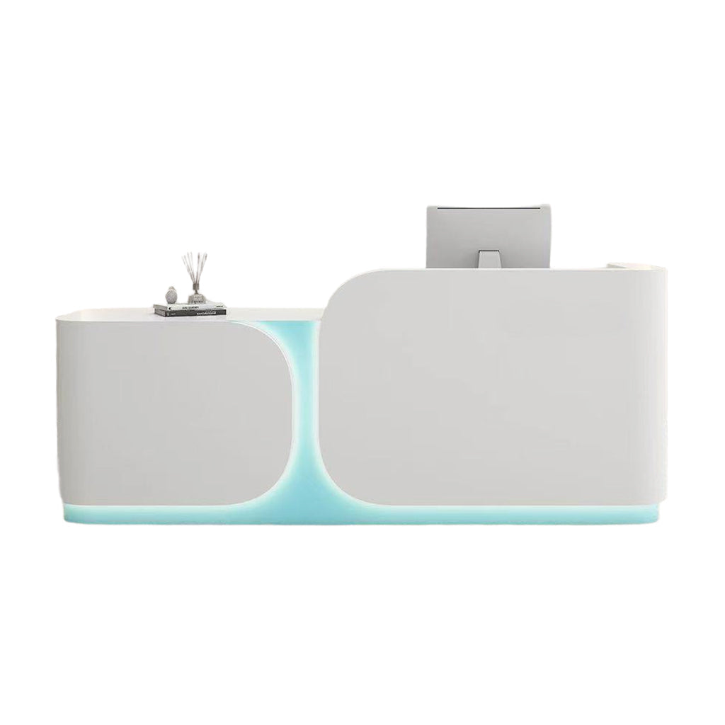 Modern Reception Desk for Salon Retail 100–400cm Custom Colors