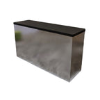 Stainless Steel Reception Desk 120–300cm with Wood Top Option