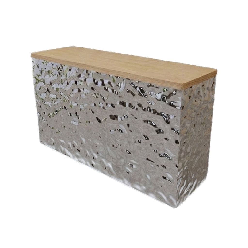 Stainless Steel Reception Desk 120–300cm with Wood Top Option
