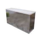 Stainless Steel Reception Desk 120–300cm with Wood Top Option