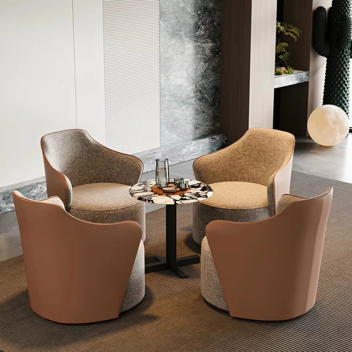 ArvionFurn Premium Reception Seating Set with Coffee Table & Lounge Chairs for Hotels & Offices