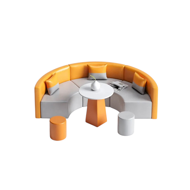 ArvionFurn Modular Curved Lounge Sofa & Coffee Table Set for Office Reception and Training Spaces