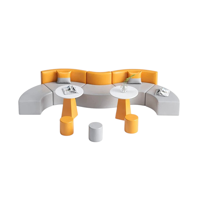 ArvionFurn Modular Curved Lounge Sofa & Coffee Table Set for Office Reception and Training Spaces