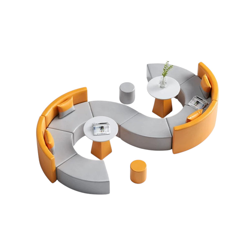 ArvionFurn Modular Curved Lounge Sofa & Coffee Table Set for Office Reception and Training Spaces