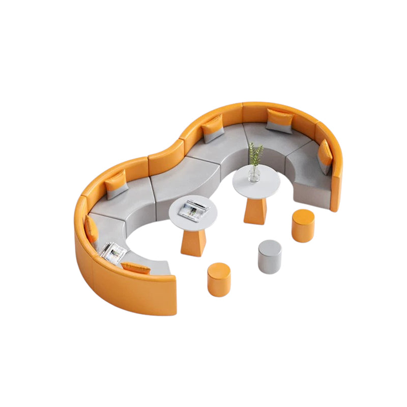 ArvionFurn Modular Curved Lounge Sofa & Coffee Table Set for Office Reception and Training Spaces