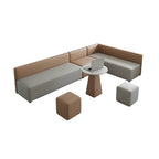 ArvionFurn Creative Modular Booth Sofa & Coffee Table Set, Flexible Seating for Cafés & Offices