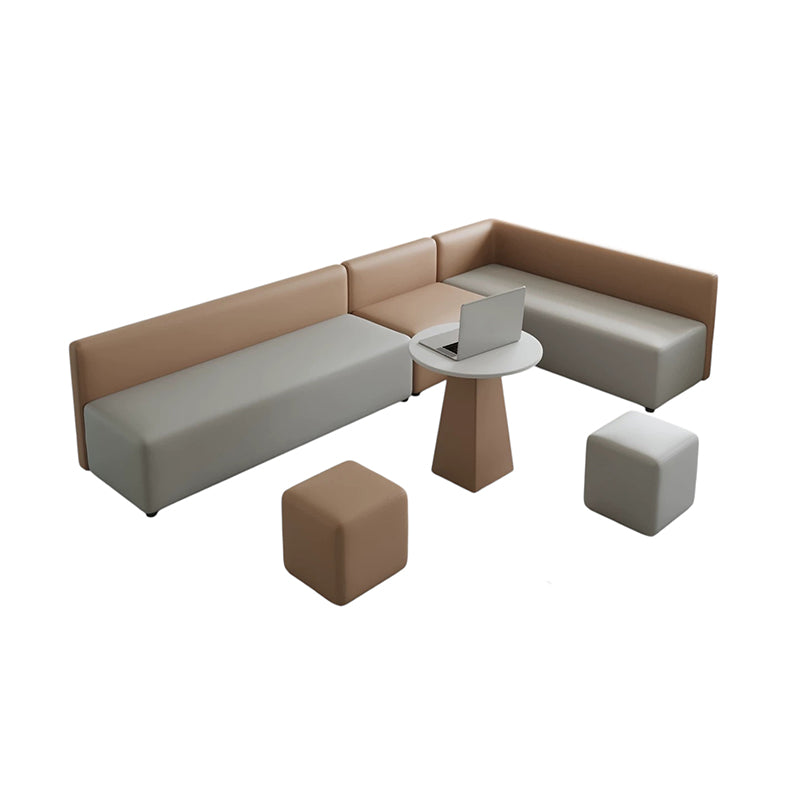 ArvionFurn Creative Modular Booth Sofa & Coffee Table Set, Flexible Seating for Cafés & Offices