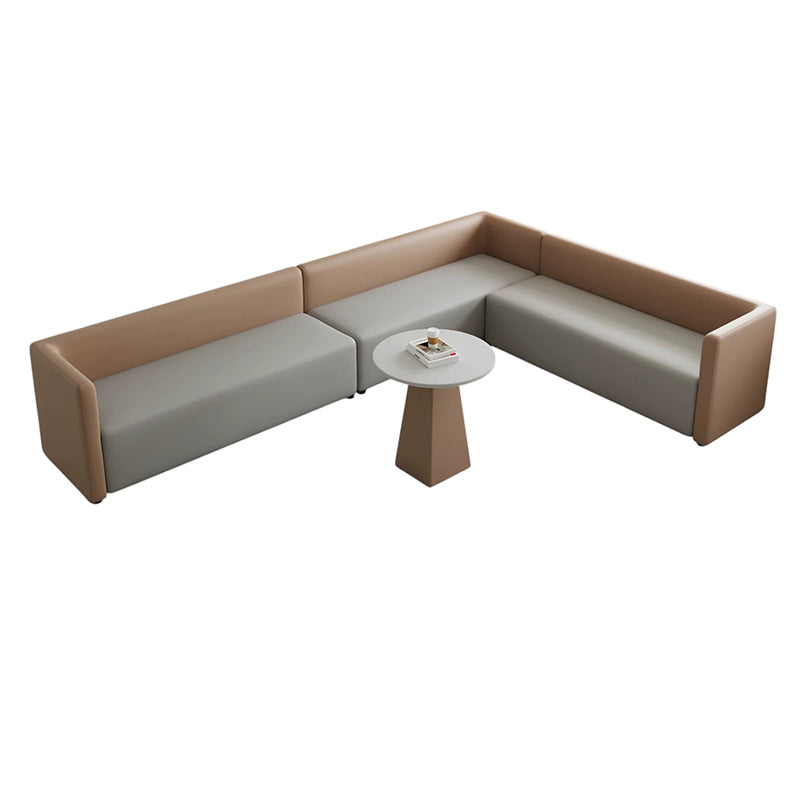 ArvionFurn Creative Modular Booth Sofa & Coffee Table Set, Flexible Seating for Cafés & Offices