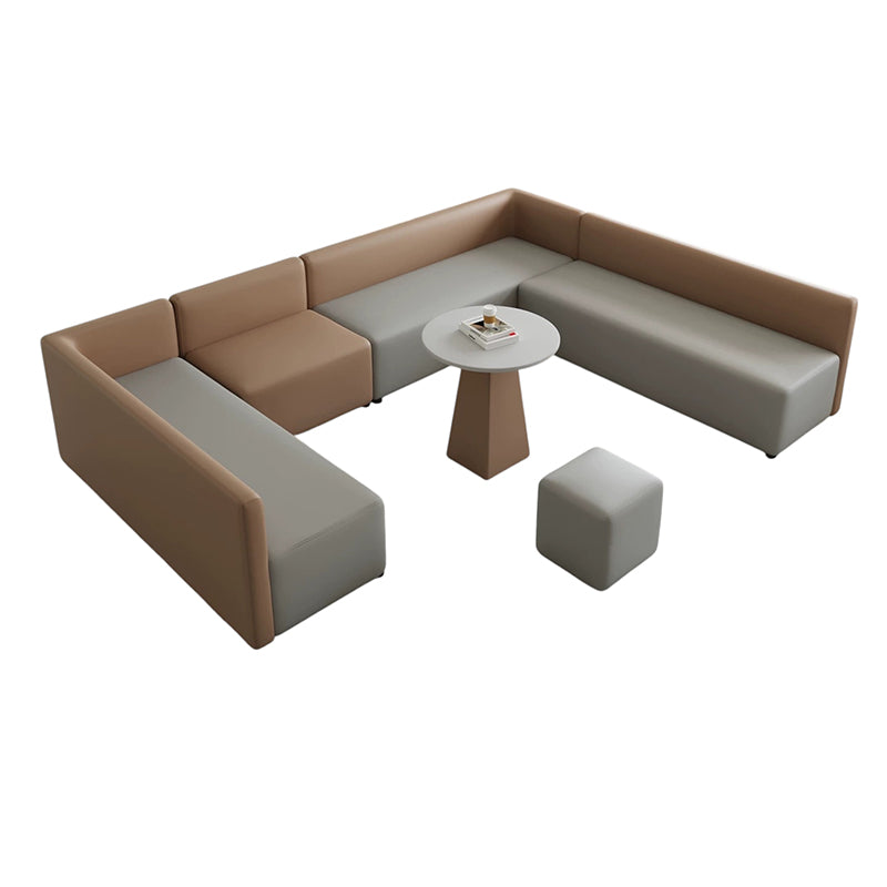 ArvionFurn Creative Modular Booth Sofa & Coffee Table Set, Flexible Seating for Cafés & Offices
