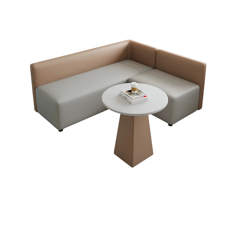 ArvionFurn Creative Modular Booth Sofa & Coffee Table Set, Flexible Seating for Cafés & Offices
