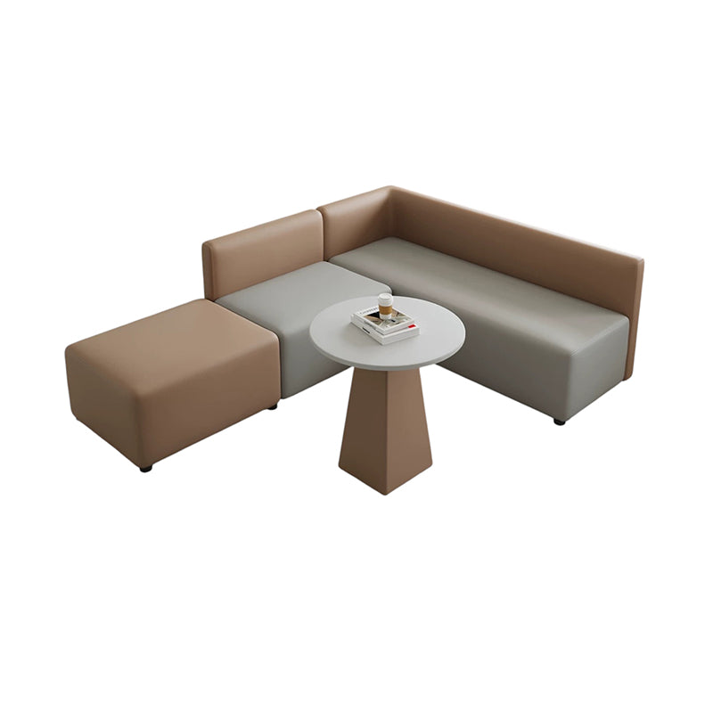 ArvionFurn Creative Modular Booth Sofa & Coffee Table Set, Flexible Seating for Cafés & Offices