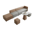 ArvionFurn Creative Modular Booth Sofa & Coffee Table Set, Flexible Seating for Cafés & Offices
