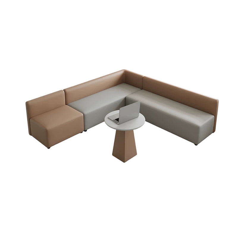 ArvionFurn Creative Modular Booth Sofa & Coffee Table Set, Flexible Seating for Cafés & Offices