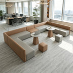 ArvionFurn Creative Modular Booth Sofa & Coffee Table Set, Flexible Seating for Cafés & Offices