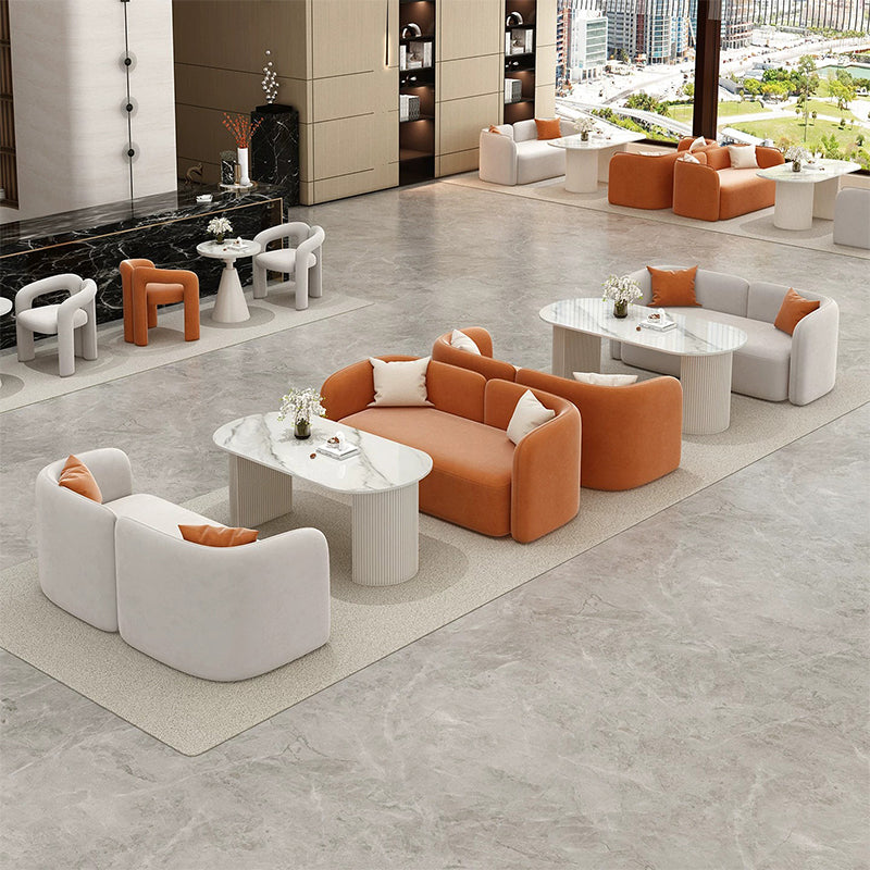 ArvionFurn Cream-Style Reception Sofa & Table Set for Bridal Shops, Photography Studios & Beauty Salons
