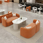 ArvionFurn Cream-Style Reception Sofa & Table Set for Bridal Shops, Photography Studios & Beauty Salons