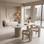 Modern Cream Style Salon Table Sofa Set Reception Lounge Seating