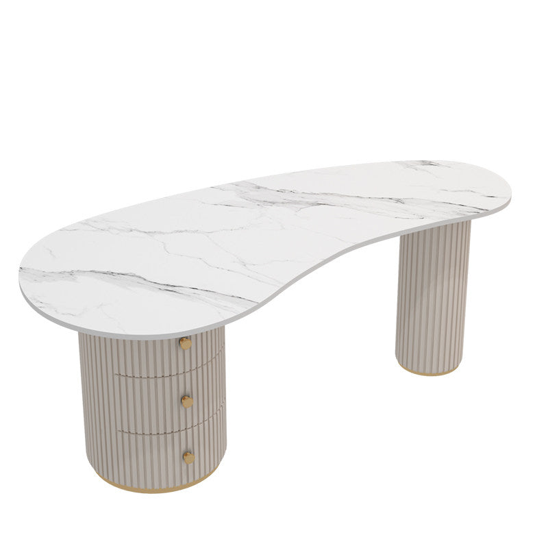 Luxury Salon Consultation Desk Modern Office Table with Chair Set