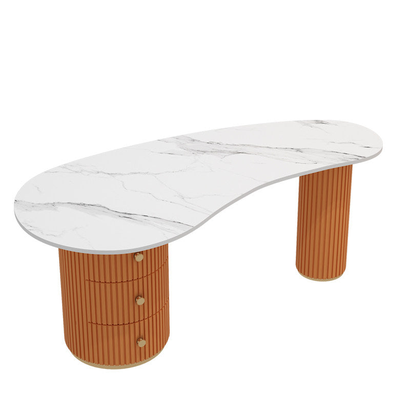 Luxury Salon Consultation Desk Modern Office Table with Chair Set