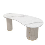 Luxury Salon Consultation Desk Modern Office Table with Chair Set
