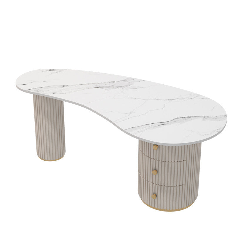 Luxury Salon Consultation Desk Modern Office Table with Chair Set