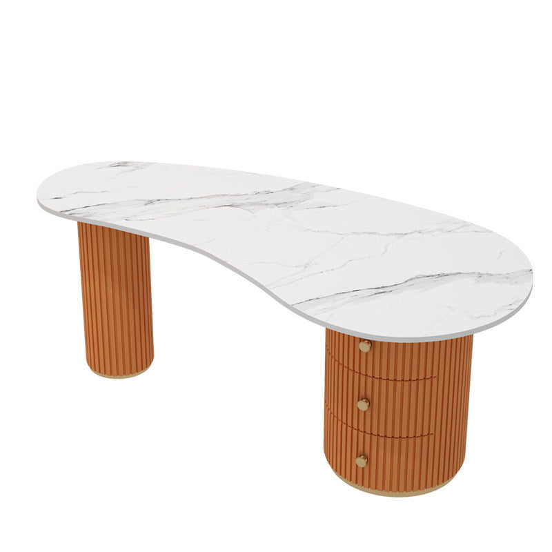 Luxury Salon Consultation Desk Modern Office Table with Chair Set