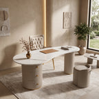 Luxury Salon Consultation Desk Modern Office Table with Chair Set