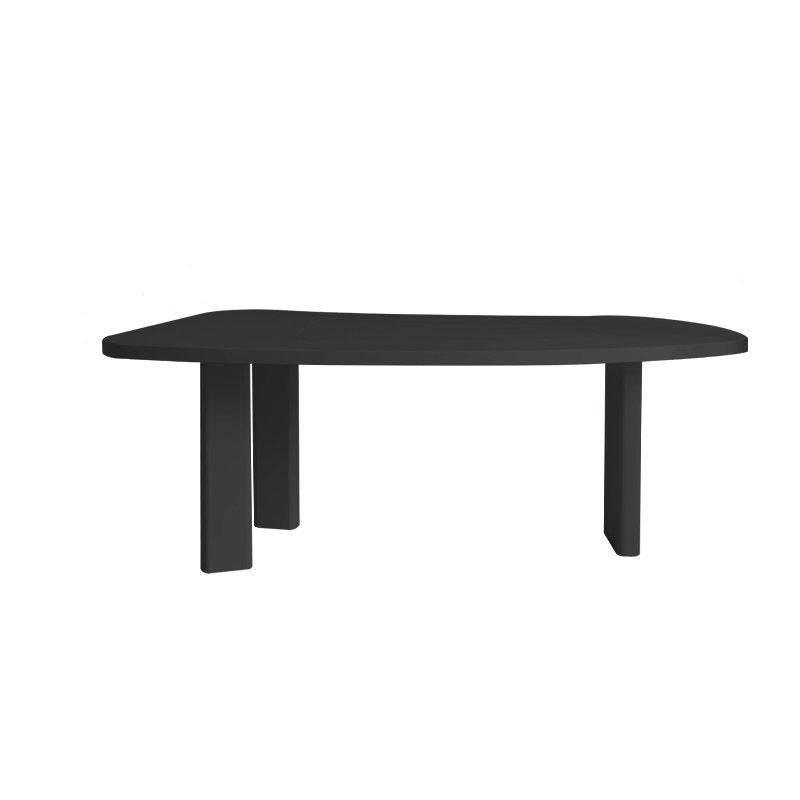 Solid Wood Office Desk Modern Irregular Table 120–220cm Black