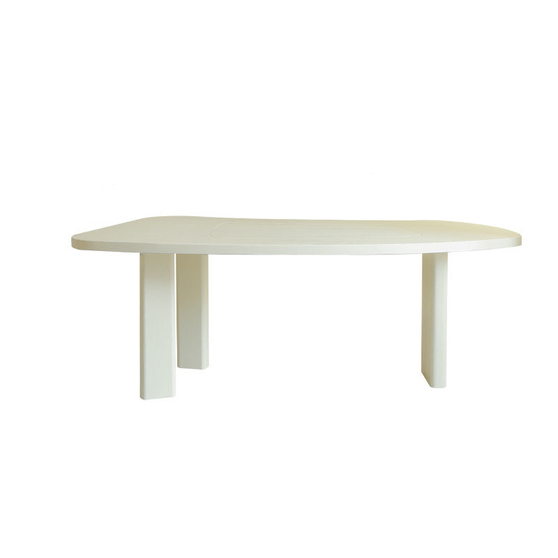 Solid Wood Office Desk Modern Irregular Table 120–220cm Black