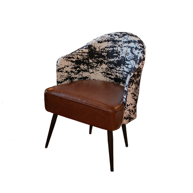 Vintage Accent Armchair Single Sofa for Salon Hotel Lounge Iron Frame