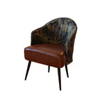 Vintage Accent Armchair Single Sofa for Salon Hotel Lounge Iron Frame