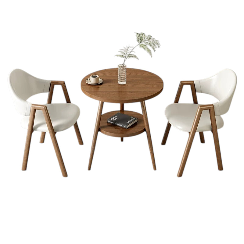 ArvionFurn Round Table & Chairs Set for Cafés, Offices & Home Spaces, Multiple Colors Available