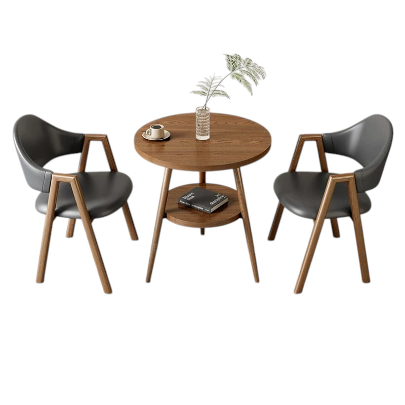 ArvionFurn Round Table & Chairs Set for Cafés, Offices & Home Spaces, Multiple Colors Available