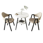 ArvionFurn Round Table & Chairs Set for Cafés, Offices & Home Spaces, Multiple Colors Available