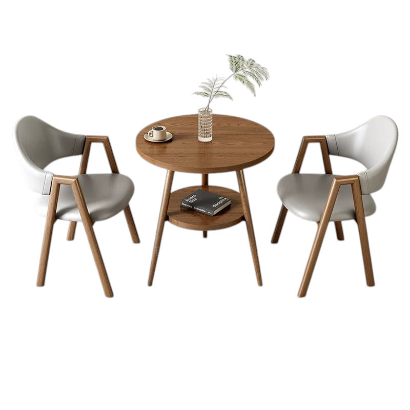ArvionFurn Round Table & Chairs Set for Cafés, Offices & Home Spaces, Multiple Colors Available