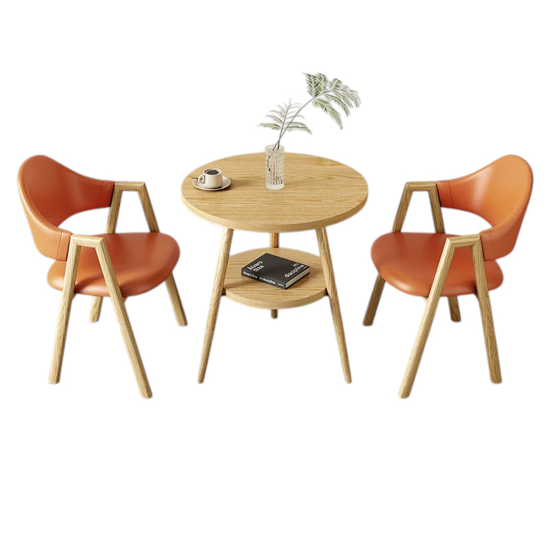 ArvionFurn Round Table & Chairs Set for Cafés, Offices & Home Spaces, Multiple Colors Available